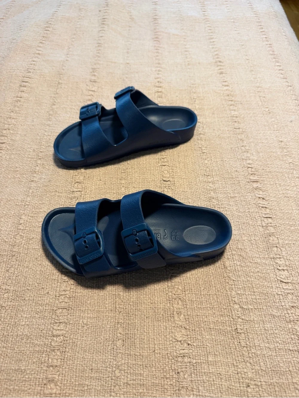 Birkenstock Kids Navy Double Buckle EVA Sandals